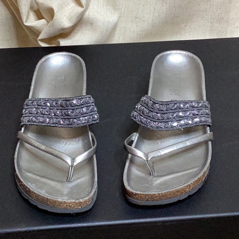 Italian Shoemaker Metallic silver sandal